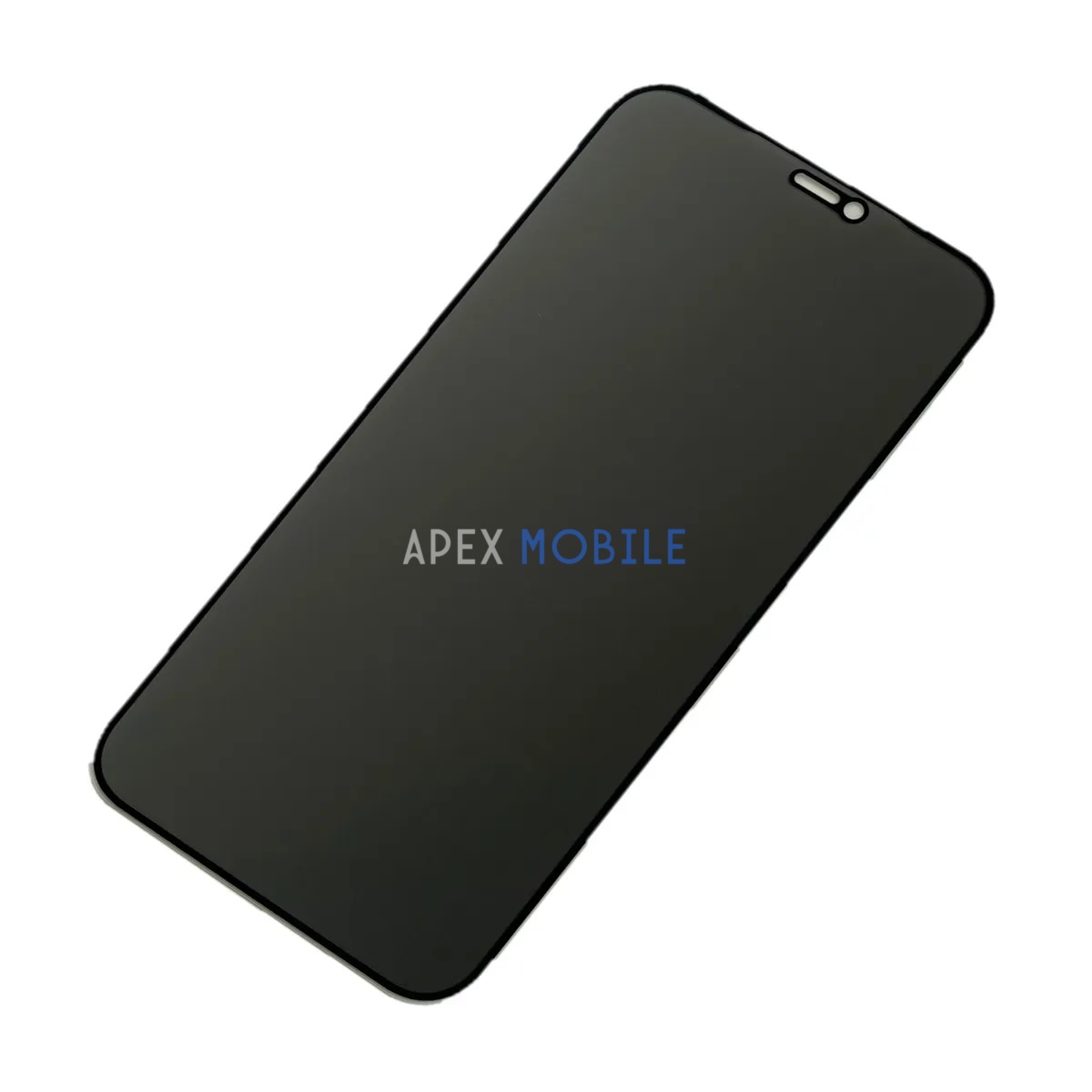 Защитное стекло для iPhone 12 Pro Max (закалённое, полное покрытие, антишпион) черное