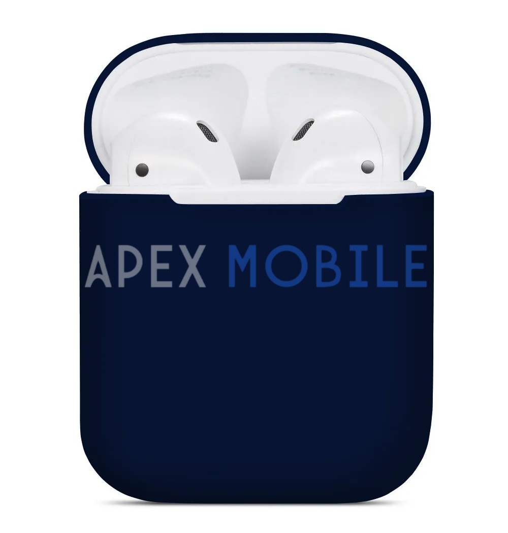 Чехол силиконовый AirPods 2 (темно-синий)