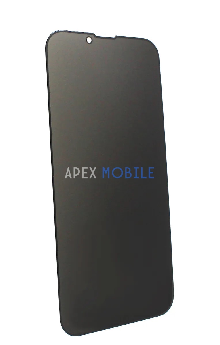 Защитное стекло для iPhone 13 Pro Max (закалённое, полное покрытие, антишпион) черное