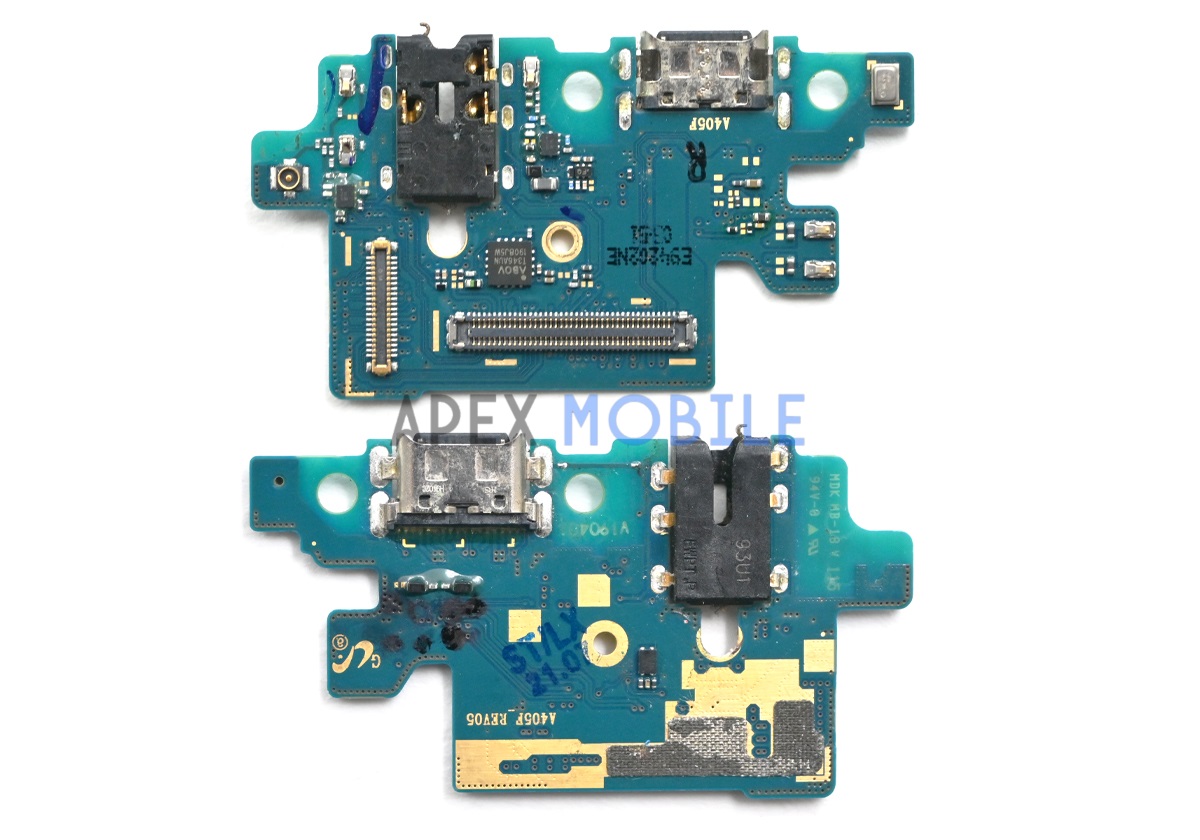 Плата для Samsung Galaxy A40/A405F с разъемом зарядки/гарнитуры/микрофоном - Премиум