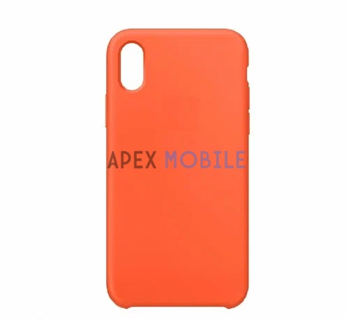 Чехол Silicone Case для iPhone X / XS (оранжевый)