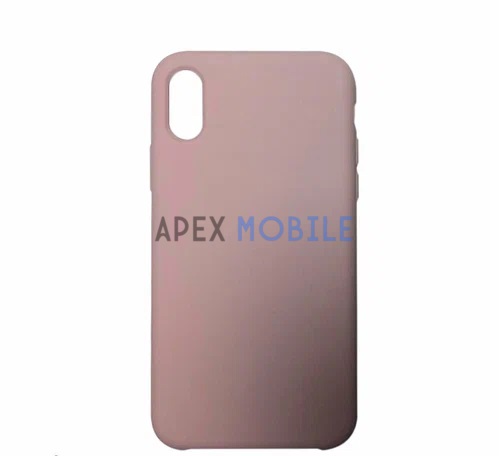Чехол Silicone Case для iPhone X / XS (пудра)