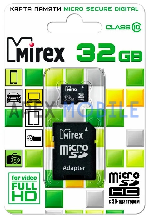 Карта памяти Mirex microSDHC 32 Гб (Class 10)