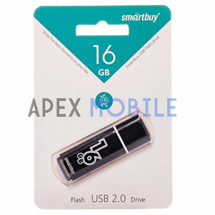 USB-флешка 16GB Smart Buy Glossy (черная)