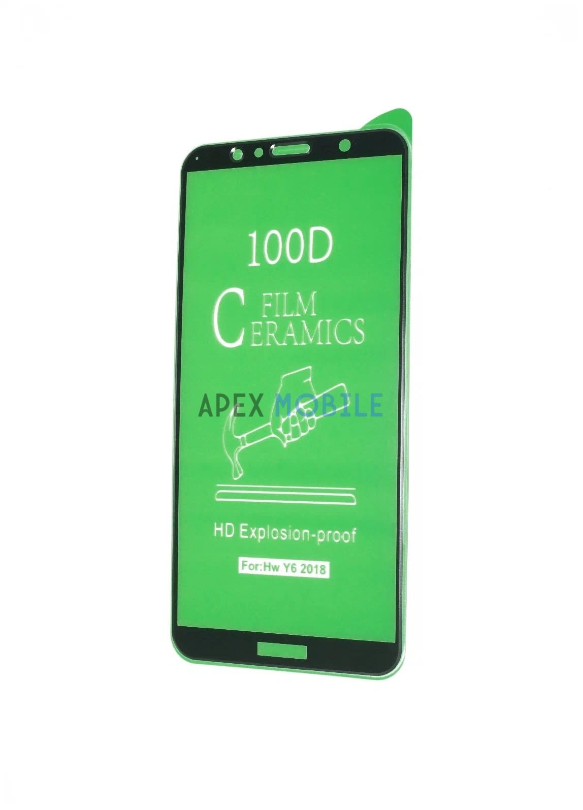 Защитная пленка для Huawei Y6 2018/Y6 Prime 2018 (полное покрытие, силикон) черная