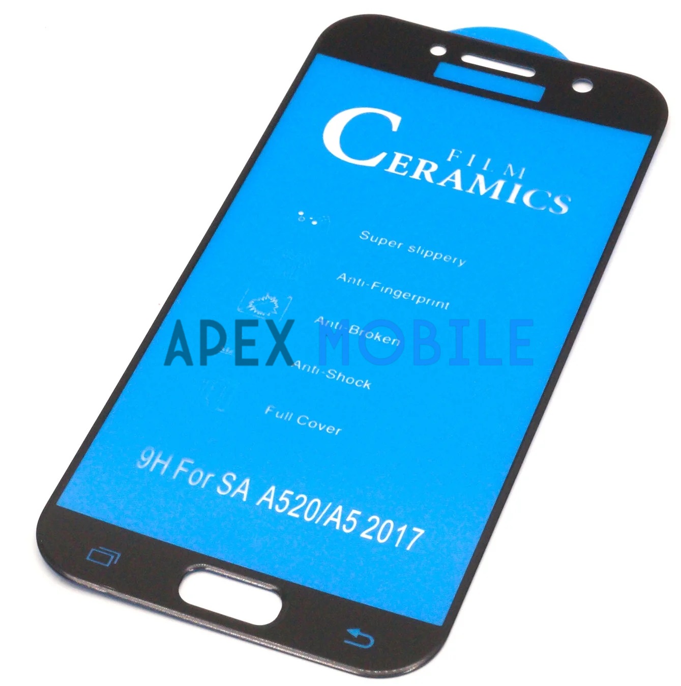 Защитная пленка для Samsung Galaxy A5 2017/A520F (полное покрытие, силикон) черная