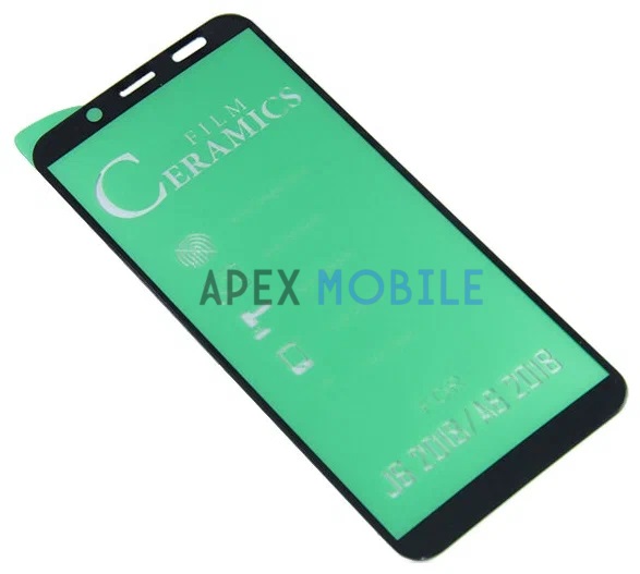 Защитная пленка для Samsung Galaxy A6 2018/A600F (полное покрытие, силикон) черная