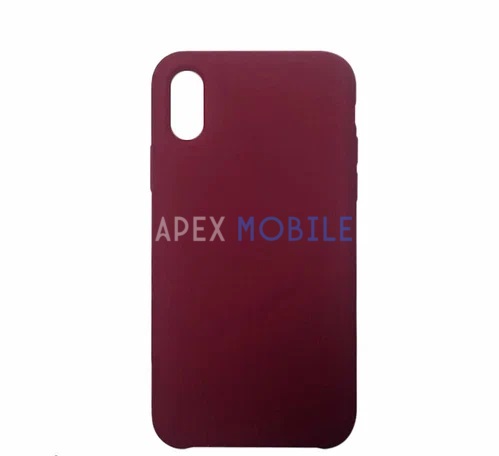 Чехол Silicone Case для iPhone X / XS (бордовый)