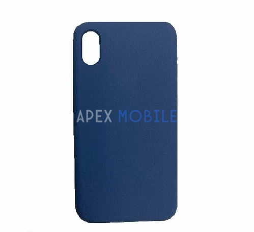 Чехол Silicone Case для iPhone X / XS (синяя сталь)