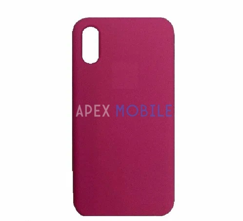 Чехол Silicone Case для iPhone X / XS (фуксия)