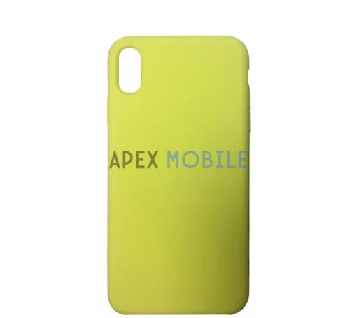 Чехол Silicone Case для iPhone XR (жёлтый неон)