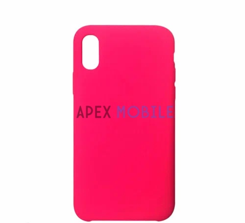 Чехол Silicone Case для iPhone XR (кислотно-розовый)