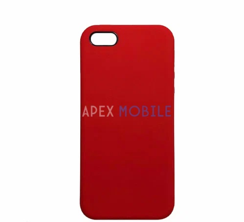 Чехол Silicone Case для iPhone 5 / 5S / SE (тёмно-красный)