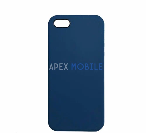 Чехол Silicone Case для iPhone 5 / 5S / SE (тёмно-синий)