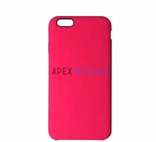Чехол Silicone Case для iPhone 6 / 6S (кислотно-розовый)