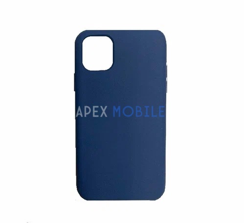 Чехол Silicone Case для iPhone 12 PRO MAX (синяя сталь) закрытый низ
