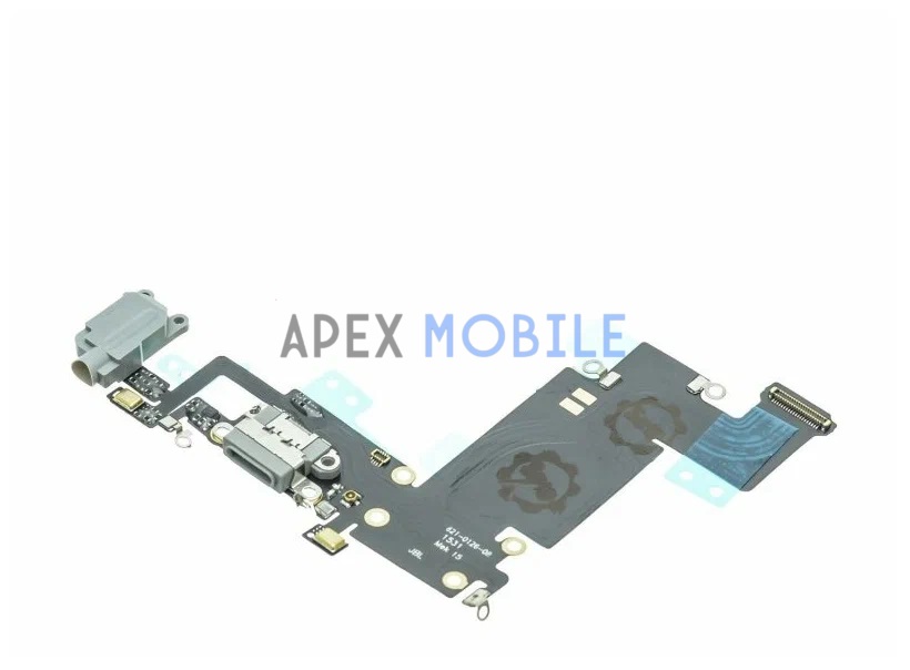Шлейф для iPhone 6S Plus с разъемом зарядки/гарнитуры/микрофоном (серый)