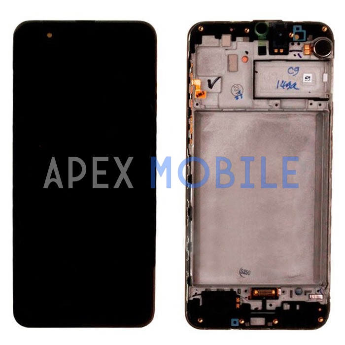 Дисплей с рамкой для Samsung Galaxy M31/M315F (черный) - Оригинал