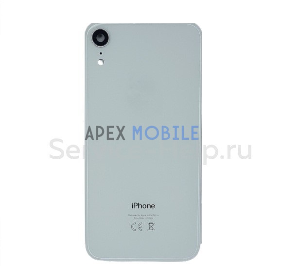 Задняя крышка для iPhone XR (белая) со стеклом камеры - Оригинал