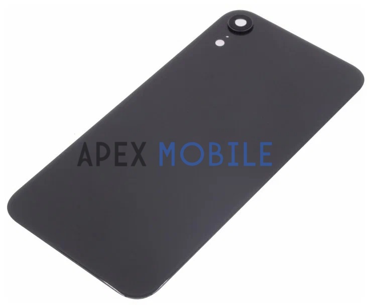 Задняя крышка для iPhone XR (чёрная) со стеклом камеры - Оригинал