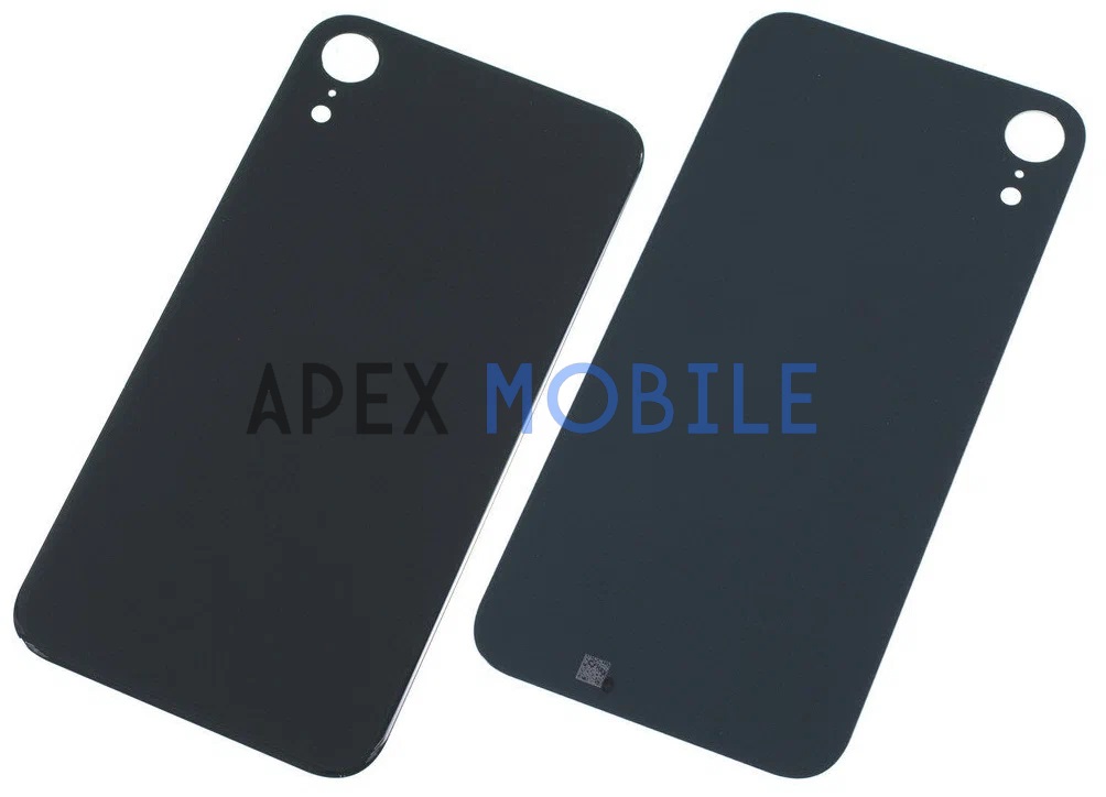 Задняя крышка для iPhone XR (чёрная) с увелич.вырезом под камеру - Оригинал