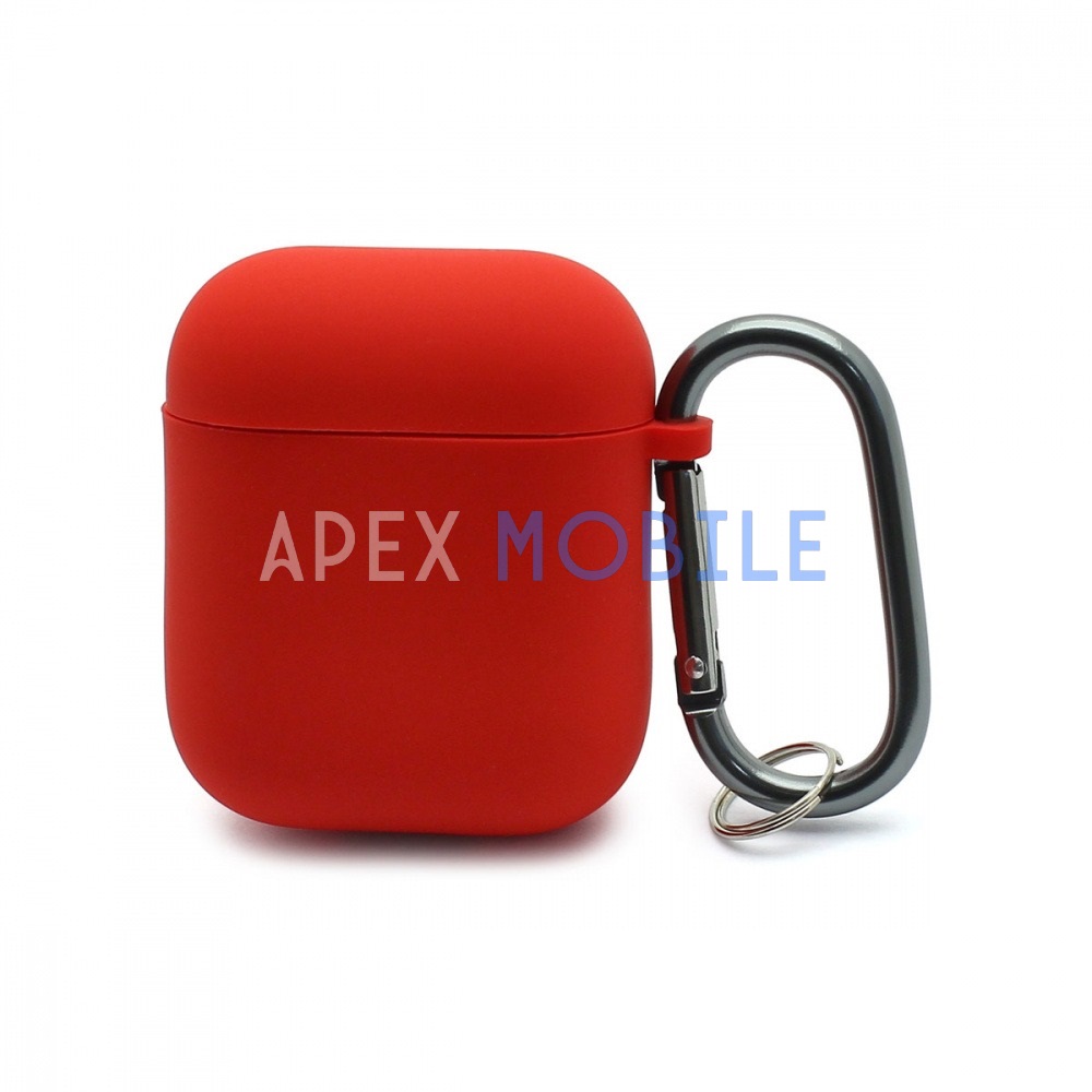 Чехол силиконовый AirPods 2 Silicone Case Premium (красный)