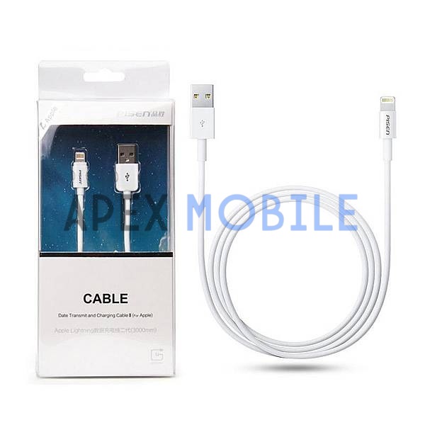 Кабель USB - Lightning Pisen AL02 1.5 м (Белый)