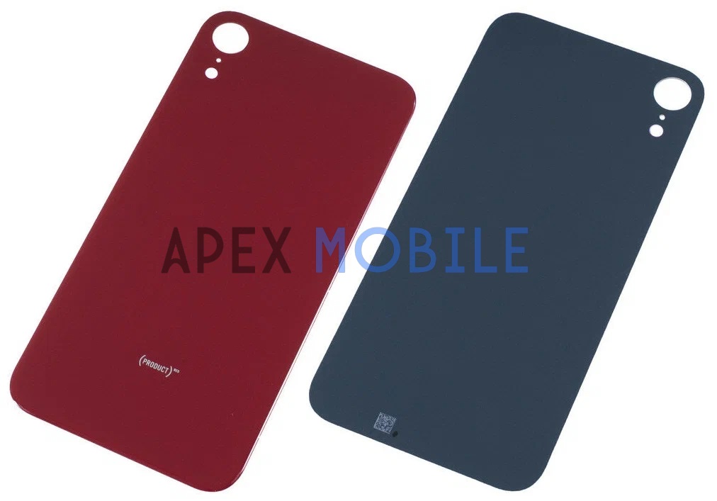 Задняя крышка для iPhone XR (красная) с увелич.вырезом под камеру - Оригинал