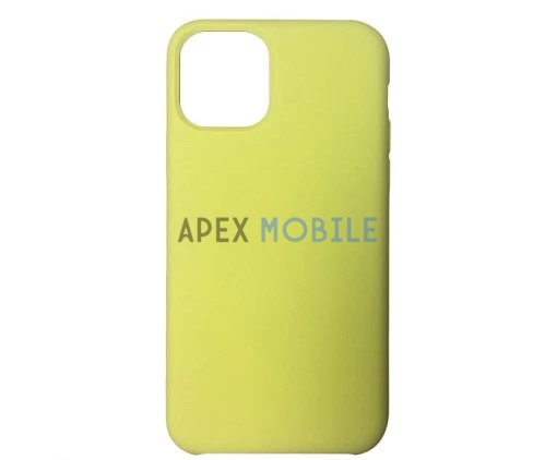 Чехол Silicone Case для iPhone 12/12 PRO (желтый неон) закрытый низ