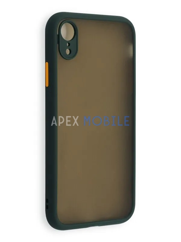 Чехол накладка с защищенной камерой для iPhone XR (зеленый)