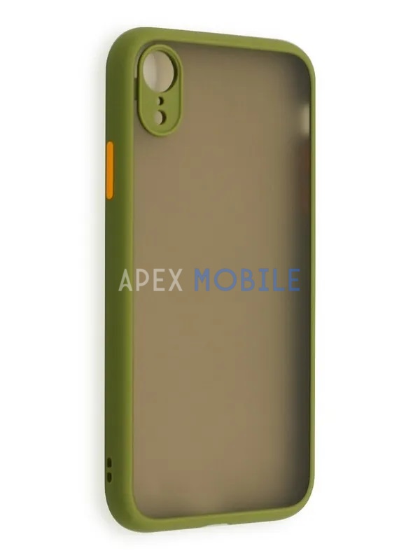 Чехол накладка с защищенной камерой для iPhone XR (хаки)
