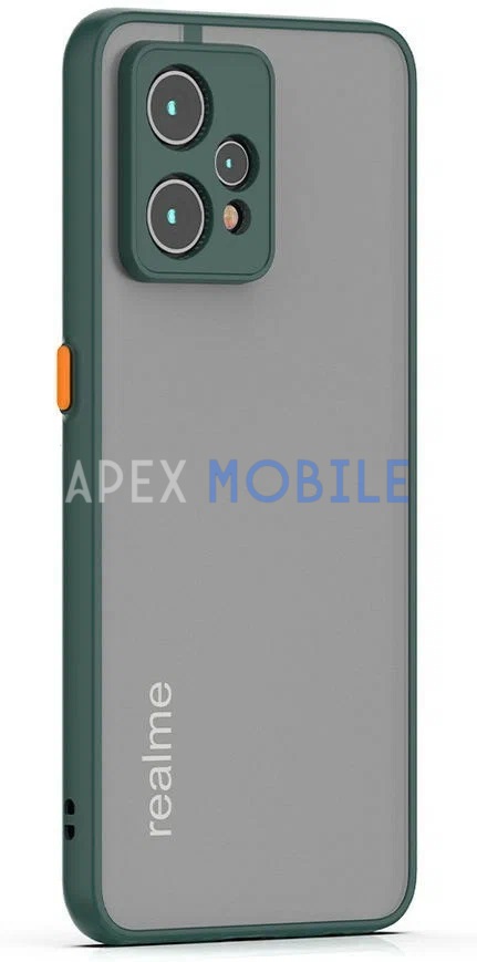 Чехол накладка с защищенной камерой для Realme 9 Pro (зеленый)