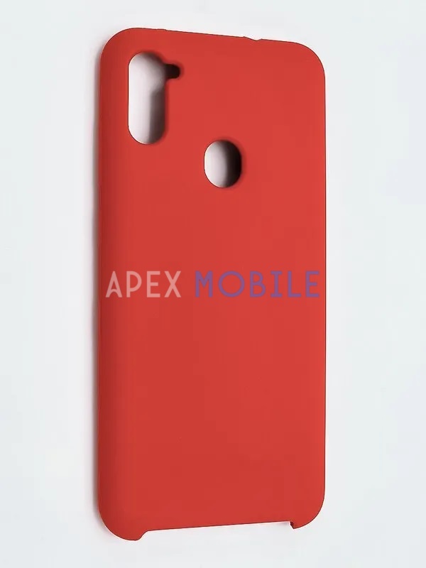 Чехол накладка Silicone Cover для Samsung Galaxy A11/A115F (красный)
