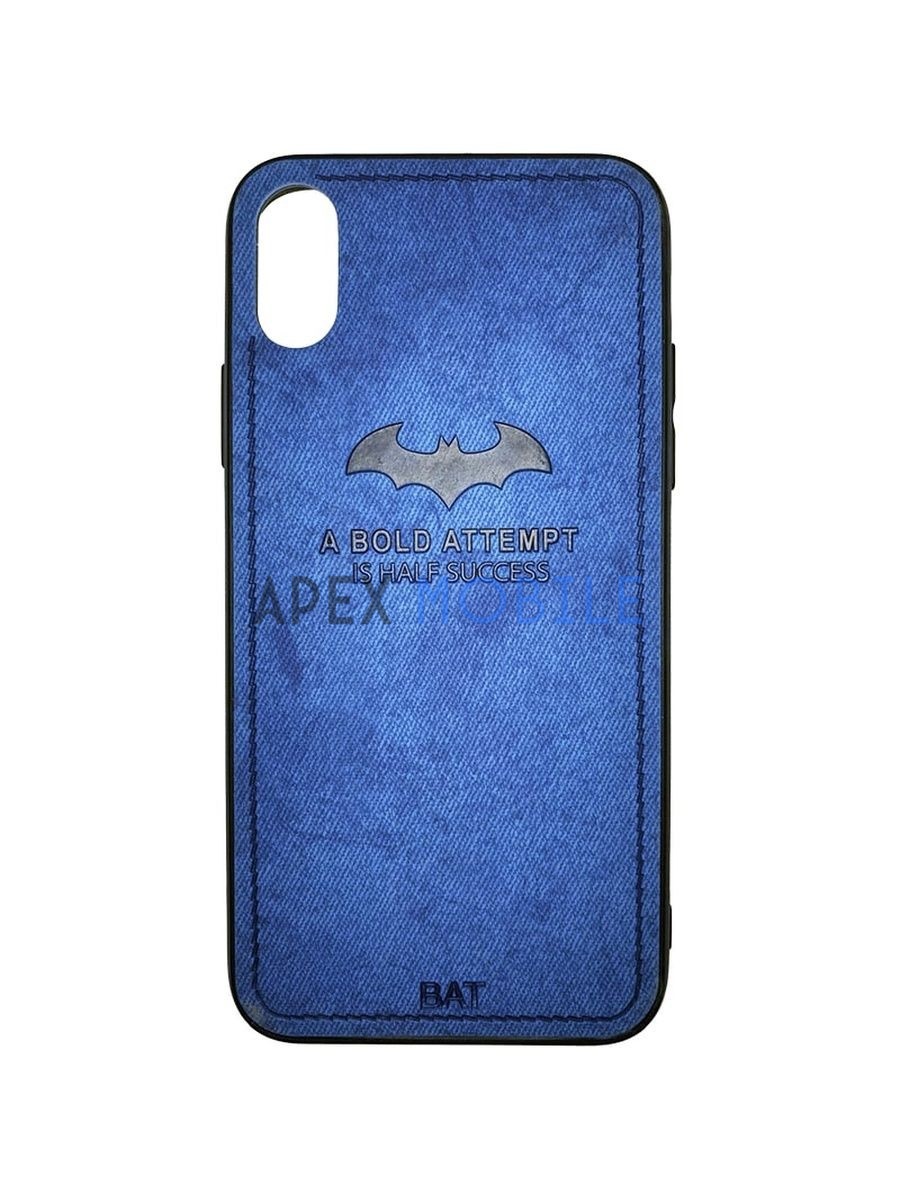 Чехол накладка BAT для iPhone X/Xs (синий)