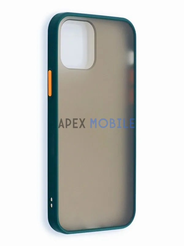 Чехол накладка с силиконовой окантовкой для iPhone 13 (зеленый)