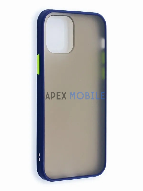 Чехол накладка с силиконовой окантовкой для iPhone 13 (синий)