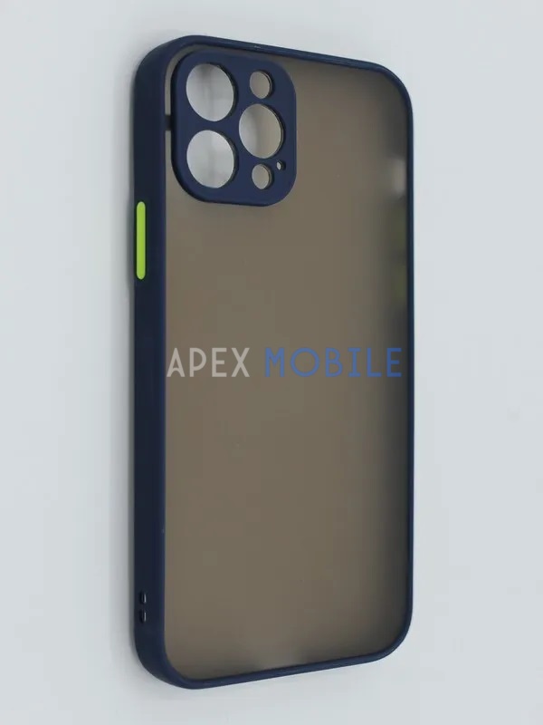 Чехол накладка с защищенной камерой для iPhone 12 Pro (синий)
