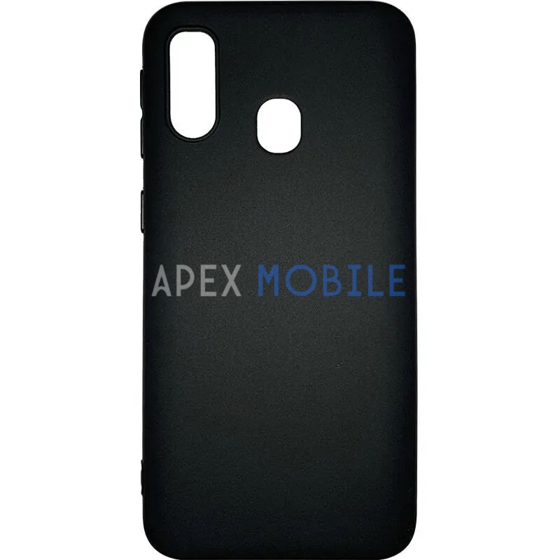 Чехол накладка Soft Touch для Samsung Galaxy A40/A405F (черный)