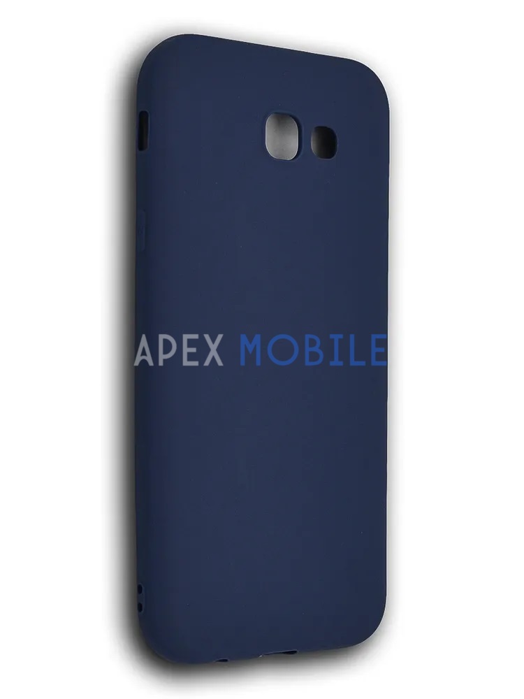 Чехол накладка Soft Touch для Samsung Galaxy A7 2018/A750F (синий)
