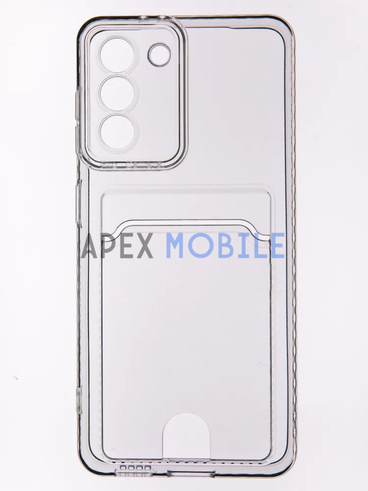 Чехол накладка для Samsung Galaxy S21/G991B с кардхолдером (прозрачный)