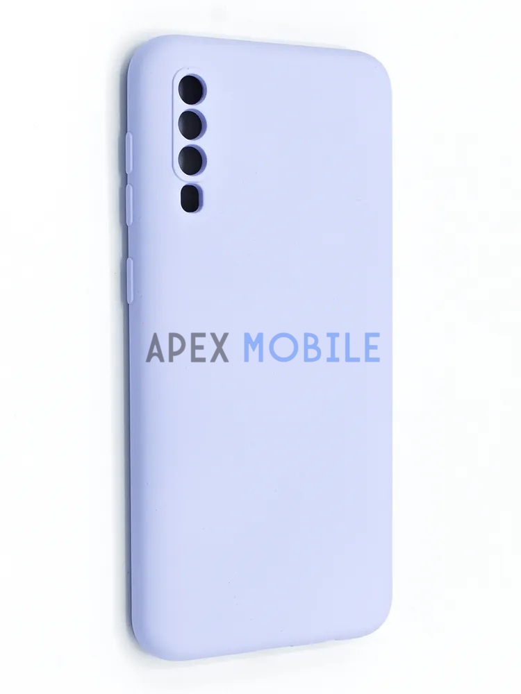 Чехол накладка Silicone Cover с защитой камеры для Samsung Galaxy A50/A505F (сиреневый)