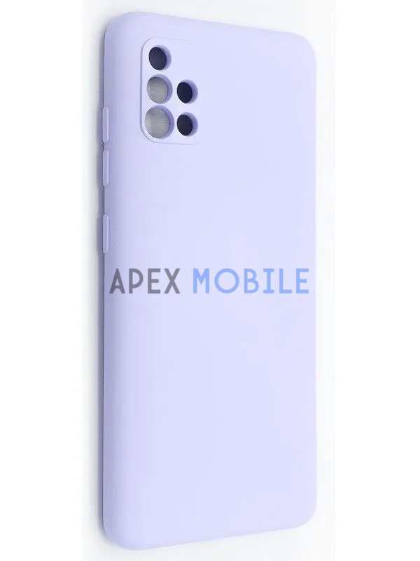 Чехол накладка Silicone Cover с защитой камеры для Samsung Galaxy A51/A515F (сиреневый)