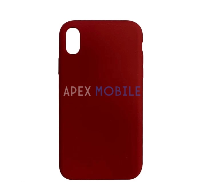 Чехол Silicone Case для iPhone XR (тёмно-красный)