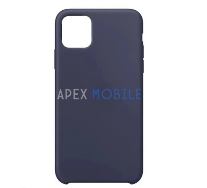 Чехол Silicone Case для iPhone 12 Mini (тёмно-синий) закрытый низ