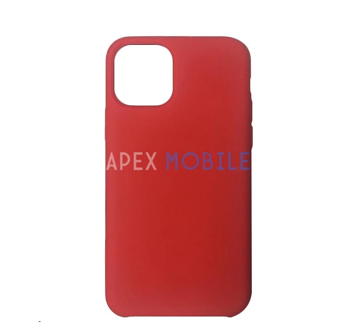 Чехол Silicone Case для iPhone 12 / 12 PRO (красный) закрытый низ