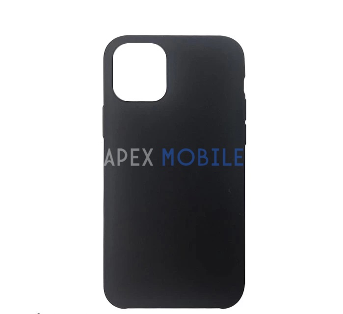 Чехол Silicone Case для iPhone 12 / 12 PRO (чёрный) закрытый низ